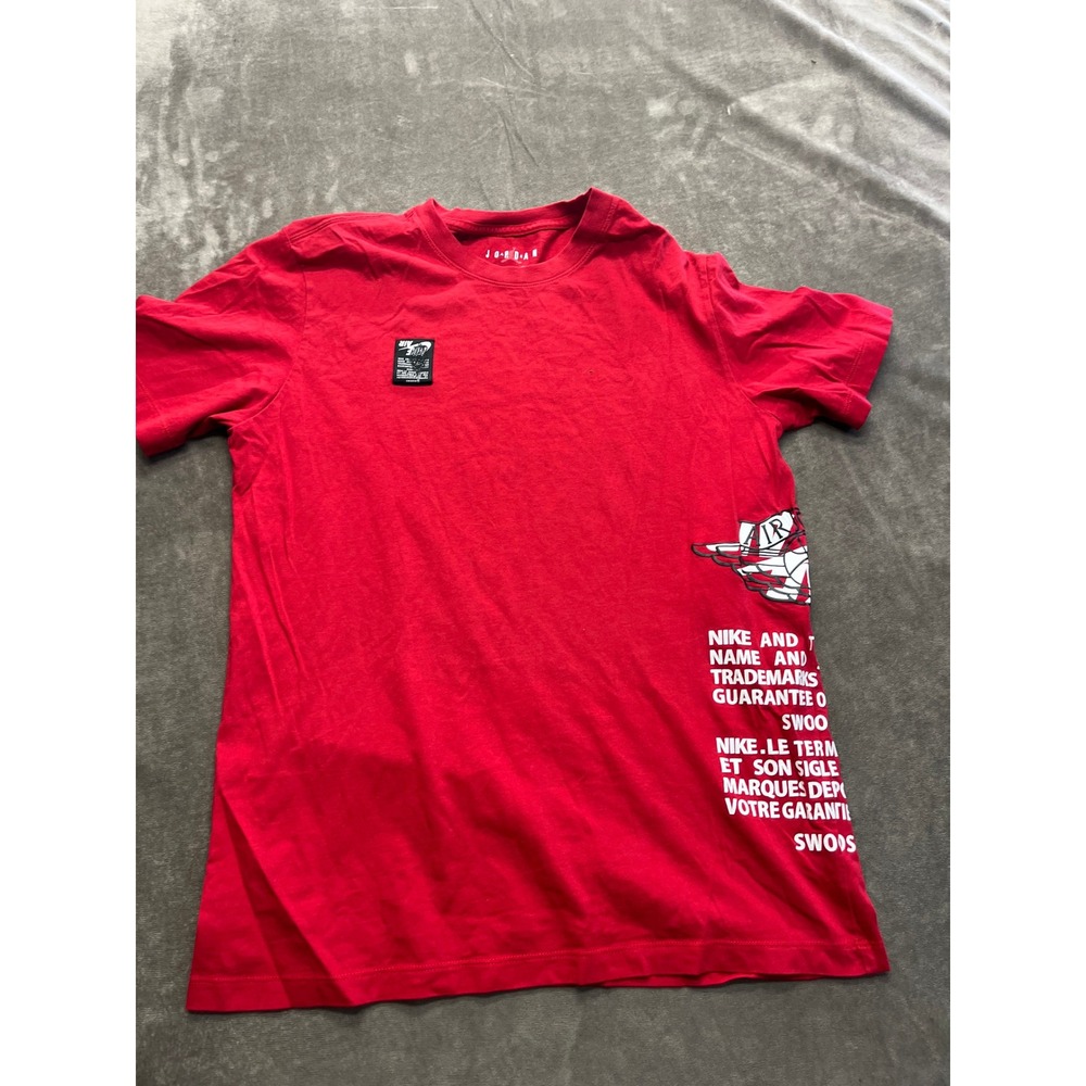 Jordan Brand Mens Red Air Wings Graphic T-Shirt Medium 5411